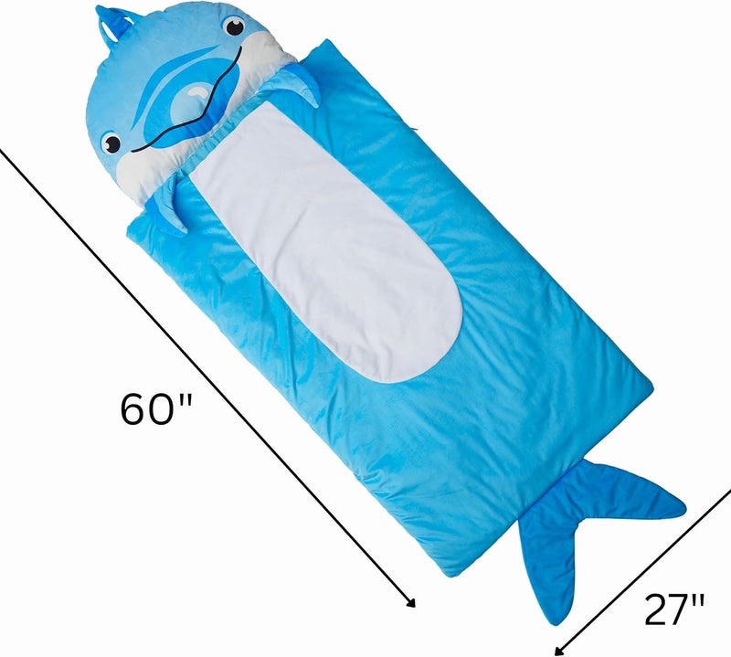Unicorns & Robots Kid's Nap Buddies Character Preschool Nap Mat, Toddler Sleeping Bag with Pillow for Daycare, Ages 3+ - Image 2